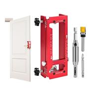 Modèle de routeur pour charnières de porte | Accessoires de menuiserie 2 en 1 - Guide pour mortaise de charnière dans le menuiserie, pour les charpentiers entrepreneurs amateurs DIY propriétaires de