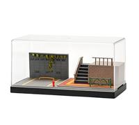 Modèle de Rue à l ' échelle 1: 64 avec répliques de scènes à, D, D. | Scènes de rue miniatures multifonctions en PVC avec clôture et route pour des affichages créatifs et à des fins