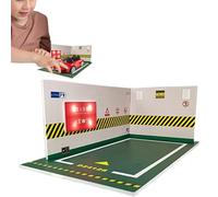 Modèle de scène de garage de stationnement, échelle 1:24, écran de garage moulé sous pression avec lumière LED | Unité de scène de stockage de modèle de voiture, blocs de structure