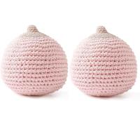 Modèle de sein en lactation, ensemble de 2 pièces en tissu de coton biologique fait main, outil de pratique de la posture d'allaitement, for la formation et l'enseignement des soins post(Pink)