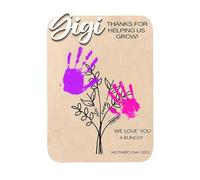 Modèle De Signe De Fleurs D’empreinte De Main En Bois | | Artisanat D’empreinte De Main De Bricolage, Merci De Nous Aider À Grandir, Modèle D’e-mpreinte De-Main, Décor
