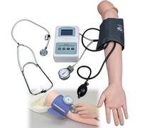 Modèle de simulateur de bras d'entraînement de pression artérielle avec écran LCD, modèles de pratique artérielle réglables éducatifs for les compétences infirmières