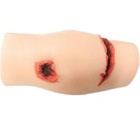 Modèle de simulation de plaie à la jambe, modèle d'entraînement à l'emballage des plaies, simulateur de contrôle des hémorragies, arrêt des saignements, conception d'apparence réaliste(29*14*13CM)