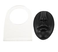 Modèle de Simulation de Visage en Silicone pour Piercing Nez et Lèvres | Surface Lisse, Toucher Peau Souple, avec Support Noir, Pratique Sûre pour Formations en École