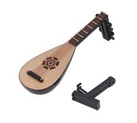 Modèle de Simulation Pipa, Ornements de Modèle de Luth Simulation Pipa Guitare Chinoise Instrument à Cordes Décor Instruments de Musique Miniatures pour Maison de Poupée