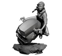 Modèle De Soldat Féminin En Résine Pour Moto, Modèle À Monter Soi-Même, Accessoire De Soldat, Modèle Blanc, Figurine Féminine Moderne A0c8