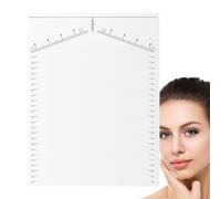 Modèle de sourcil mince-25 x modèle d'autocollant de cartographie simple, sourcil-microborant linéaire | Outil de mesure de microbladng, autocollant de positionnement de la conception des sourcils, p