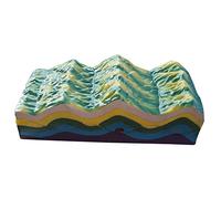 Modèle de Structure de Fracture - Modèle d'enseignement de la géologie Structure de pli et Son évolution géomorphologique Moule - Modèle de Relief de géographie pédagogique