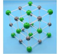 Modèle de structure du chlorure de sodium - Modèle de structure moléculaire chimique Cristal proportionnel de chlorure de sodium