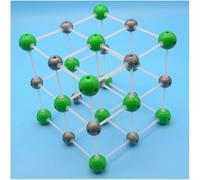 Modèle de structure du chlorure de sodium - Modèle de structure moléculaire chimique Cristal proportionnel du chlorure de sodium