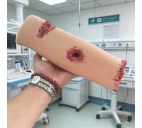 Modèle de suture et de bandage réutilisable pour premiers secours | Entraîneur réutilisable pour la réponse d'urgence et l'entraînement de premiers secours, avec des plaies saignements simulés