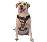 Modèle de Taco, Hamburger, Hot-Dog,Harnais pour Animaux de Compagnie, Harnais réfléchissant réglable pour Chien,M