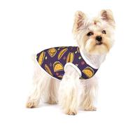 Modèle de Taco, Hamburger, Hot-Dog,T-Shirt sans Manches en Coton pour Animaux de Compagnie, Gilet Respirant, Extensible et Doux,M