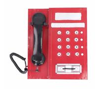 Modèle de téléphone rétro, Simulation de téléphone Vintage, téléphone de Bureau Ancien et décoratif avec Structure en Fer pour la décoration du Domicile et du Bureau, Accessoires (Rouge)