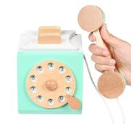 Modèle de téléphone rétro : téléphone jouet pour bébé, simulation fixe classique, entraîneur cérébral éducatif | Dispositif d'apprentissage interactif amusant pour les jeunes enfants,