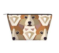 Modèle de tête de Welsh Corgi, Trousse de Toilette Trousse de Maquillage Sac à cosmétiques Trousse de Toilette de Voyage Portable
