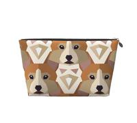 Modèle de tête de Welsh Corgi, Trousse de Toilette Trousse de Maquillage Sac à cosmétiques Trousse de Toilette de Voyage Portable