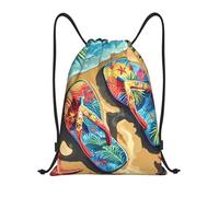 Modèle De Tongs D'Été Femme Homme Gym Sack Réglable Sacs De Sport Léger Sac À Dos À Cordon Pour Piscine Plage Voyage Yoga
