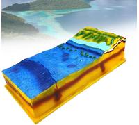 Modèle de topographie des fonds marins, modèle de tectonique des plaques et de morphologie de surface, outil de géographie pédagogique for la démonstration en cours de géologie