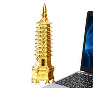 Modèle De Tour En Métal - Souvenir De Statue De Pagode Traditionnelle | Ornement Architectural De Bureau Pour Salle De Réunion Et Espace De Travail - Décoration Artistique Pour La Maison, Déc