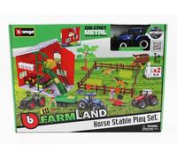 MODÈLE DE TRACTEUR STATIQUE DIECAST NEW HOLLAND SET FARM HORSE T7.315 ÉCHELLE...