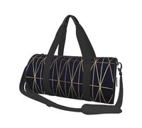 Modèle de Triangles géométriques Or Modernes Aquarelle Bleu Marine, Sac de Voyage de Grande capacité, Sac à Main Rond, Sac de Voyage de Sport, fourre-Tout, Sac de Fitness