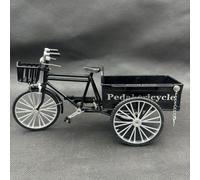Modèle De Tricycle En Alliage,Modèle De Vélo Rétro Moulé Sous Pression En Métal,Tricycles De Fret Simulés Classiques,Collection De Modèles Gif - Type Black-A