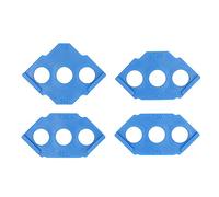 Modèle de trimage de routeur de routeur de routeur de travail du cornage de bêtises de coiffeur à bois 4pcs C (Bleu)