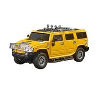Modèle de Véhicule à L’échelle 1:18 for Hummer H2 Mini Simulation Alliage Modèle De Voiture Exquis Tout-Terrain Ornements Collection Véhicules à Moteur(Yellow)