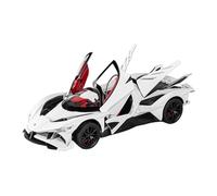 Modèle de Véhicule à L’échelle 1:24 for Apollo Evo Projet Mini Simulation À L'échelle Modèle Voiture en Alliage Moulé sous Pression Ornements D'étagère Exquis Véhicules à Moteur(White)