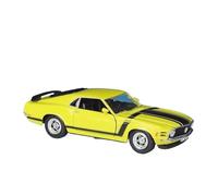 Modèle de Véhicule à L’échelle 1:24 for Ford Mustang 1970 Mini Échelle Statique en Alliage De Zinc Modèle De Voiture Vitrine Ornements Décoration Véhicules à Moteur(Yellow)