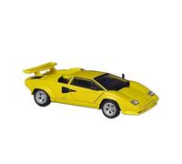 Modèle de Véhicule à L’échelle 1:24 for Lamborghini Countach LP5000S Mini Modèle Voiture À L'échelle Statique Modèle Simulation Alliage Ornements Décoration Véhicules à Moteur(Yellow)