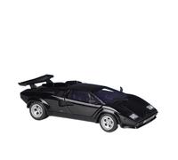 Modèle de Véhicule à L’échelle 1:24 for Lamborghini Countach LP5000S Mini Modèle Voiture À L'échelle Statique Modèle Simulation Alliage Ornements Décoration Véhicules à Moteur(Black)