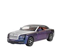 Modèle de Véhicule à L’échelle 1:24 for Rolls Royce Dawn Mini Échelle Statique en Alliage De Zinc Modèle De Voiture De Luxe Ornements D'étagère Décoration Véhicules à Moteur(Purple)