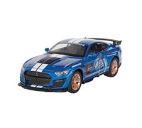 Modèle de Véhicule à L’échelle 1:32 for Ford Mustang Viper GT500 Échelle Statique en Alliage Moulé sous Pression Modèle Maison Décoration Voiture Ornements Véhicules à Moteur(Blue)