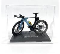 Modèle de vélo miniature réaliste en alliage 1:8, décoration de bureau, objet de collection, cadeau pour les amateurs de vélo, bleu
