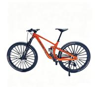 Modèle de vélo, objet de décoration 1:8 pour VTT, vélo à doigts, figurine décorative de VTT miniature, orange