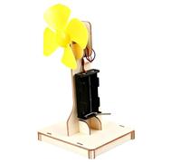 Modèle de Ventilateur électrique en Bois pour, Jouet d ' Apprentissage Pratique de la Physique avec Les Bases du Circuit pour Les âgés de 5 à 10 Ans, Ensemble d ' Assemblage de Ventilateur
