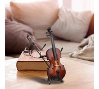 Modèle de Violon Miniature 20 Cm Ornements d'arc Grande Boîte Cadeau Instrument de Décoration Musicale en Bois Instrument de Musique Classique Ornements Kits d'architecture