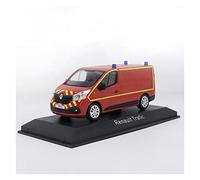 Modèle De Voiture À Échelle 1/43 pour Renault Trafic Moulé sous Pression Sauvetage Police Voiture Modèle Simulation Véhicule Adulte Collection Souvenir Réplique Fidèle De Voiture (Color : Red)
