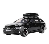 Modèle De Voiture À Échelle en Alliage Moulé sous Pression pour Audi RS6 Avant - Affichage Souvenir De Simulation De Véhicules 1/32 Réplique Fidèle (Color : Black)
