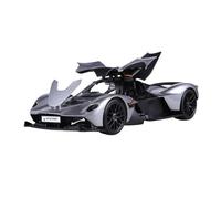 Modèle De Voiture De Course à Collectionner 1:18 pour Aston Martin Valkyrie Alliage Pleine Porte Conception Modèle De Voiture Supercar Ornements Collection Décoration pour Chambre(Silver)