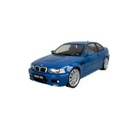 Modèle De Voiture De Course à Collectionner 1:18 pour BMW M3 E46 Double Porte Design Alliage Bleu Modèle De Voiture Chambre Et Salon Modèle Collection Décoration pour Chambre