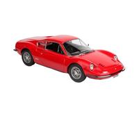Modèle De Voiture De Course à Collectionner 1/18 pour Ferrari Dino 246 GT 1968 Rouge Rouge Alliage Miniature Modèle Voiture Collection Ne Peut Pas Ouvrir La Porte Décoration pour Chambre