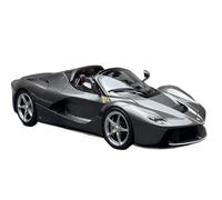 Modèle De Voiture De Course à Collectionner 1:18 pour Ferrari LaFerrari Cabriolet en Alliage Gris Entièrement Ouvert Modèle Voiture Noir Mode Supercar Réaliste Décoration pour Chambre