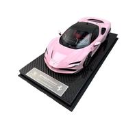 Modèle De Voiture De Course à Collectionner 1:18 pour Ferrari SF90 Voiture De Sport Mini Échelle Alliage Modèle Voiture Collection Modèle D'affichage Ornement Série Décoration pour Chambre(Pink)