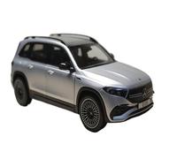 Modèle De Voiture De Course à Collectionner 1:18 pour Mercedes-Benz Benz EQB 2021 Modèle Alliage Argenté À Grande Échelle avec Roues Argentées Et Design À 2 Portes Décoration pour Chambre