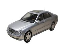 Modèle De Voiture De Course à Collectionner 1:18 pour Mercedes-Benz S55 AMG W220 Butterfly Silver Sedan Full Door Design Ornament Décoration pour Chambre