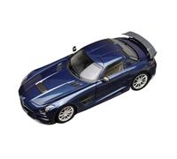 Modèle De Voiture De Course à Collectionner 1:18 pour Mercedes-Benz SLS AMG Alliage Ornements Modèle Porte De Voiture en Métal Peut Être Ouvert Collection Bleue Décoration pour Chambre