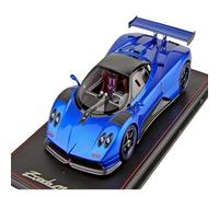 Modèle De Voiture De Course à Collectionner 1:18 pour Pagani Zonda C12 Monza Divers Modèles Voitures en Résine À Collectionner Ornements Proportionnels Supercar Décoration pour Chambre(Blue)